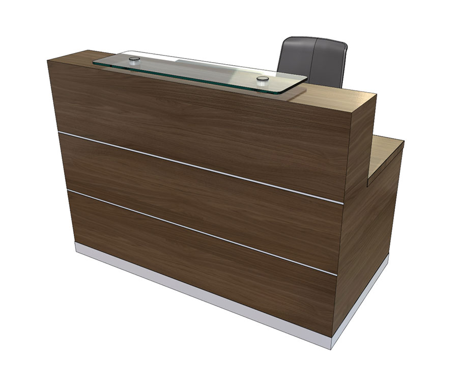 Clarke Rendall Single Person Straight Reception Desk Mode4