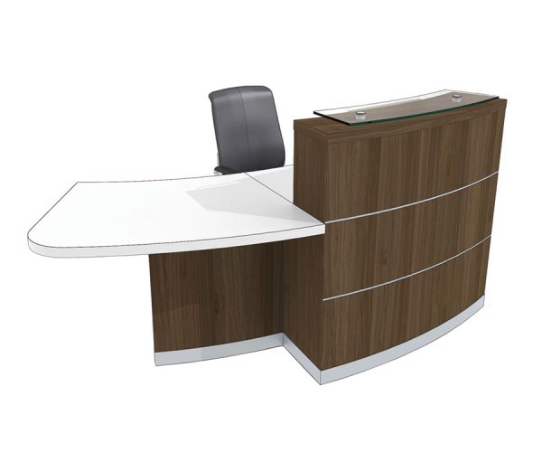 Clarke Rendall Eclypse Right Handed Curved Single Desk