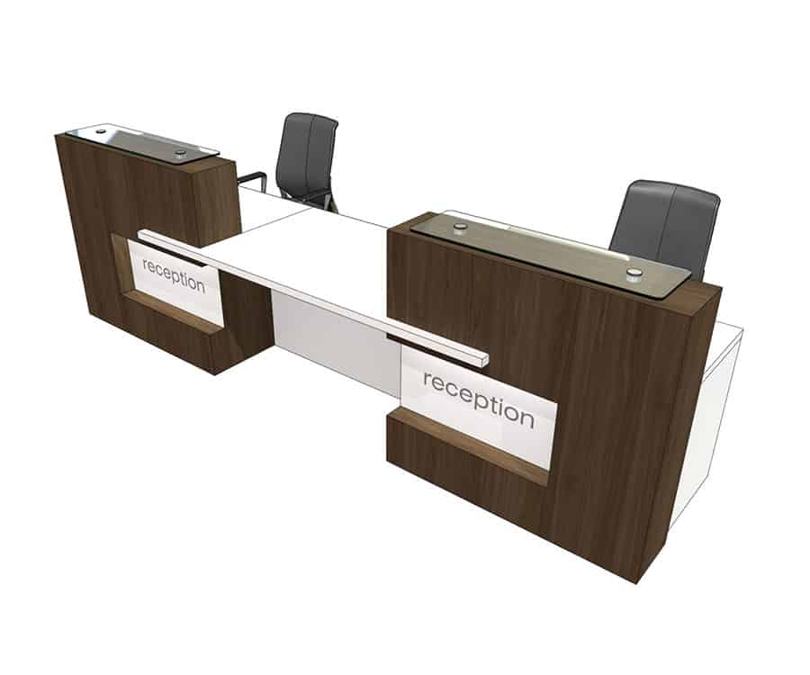 Clarke Rendall Straight Double Upstand 2 Person Desk