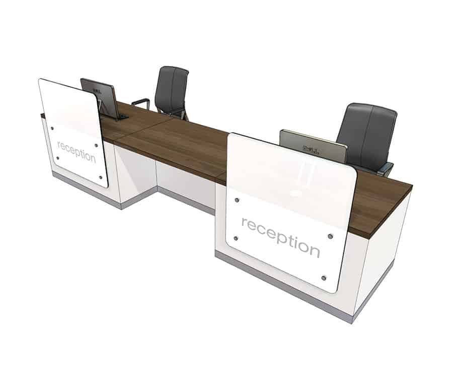 Clarke Rendall Straight Double Upstand 2 Person Desk Mode4